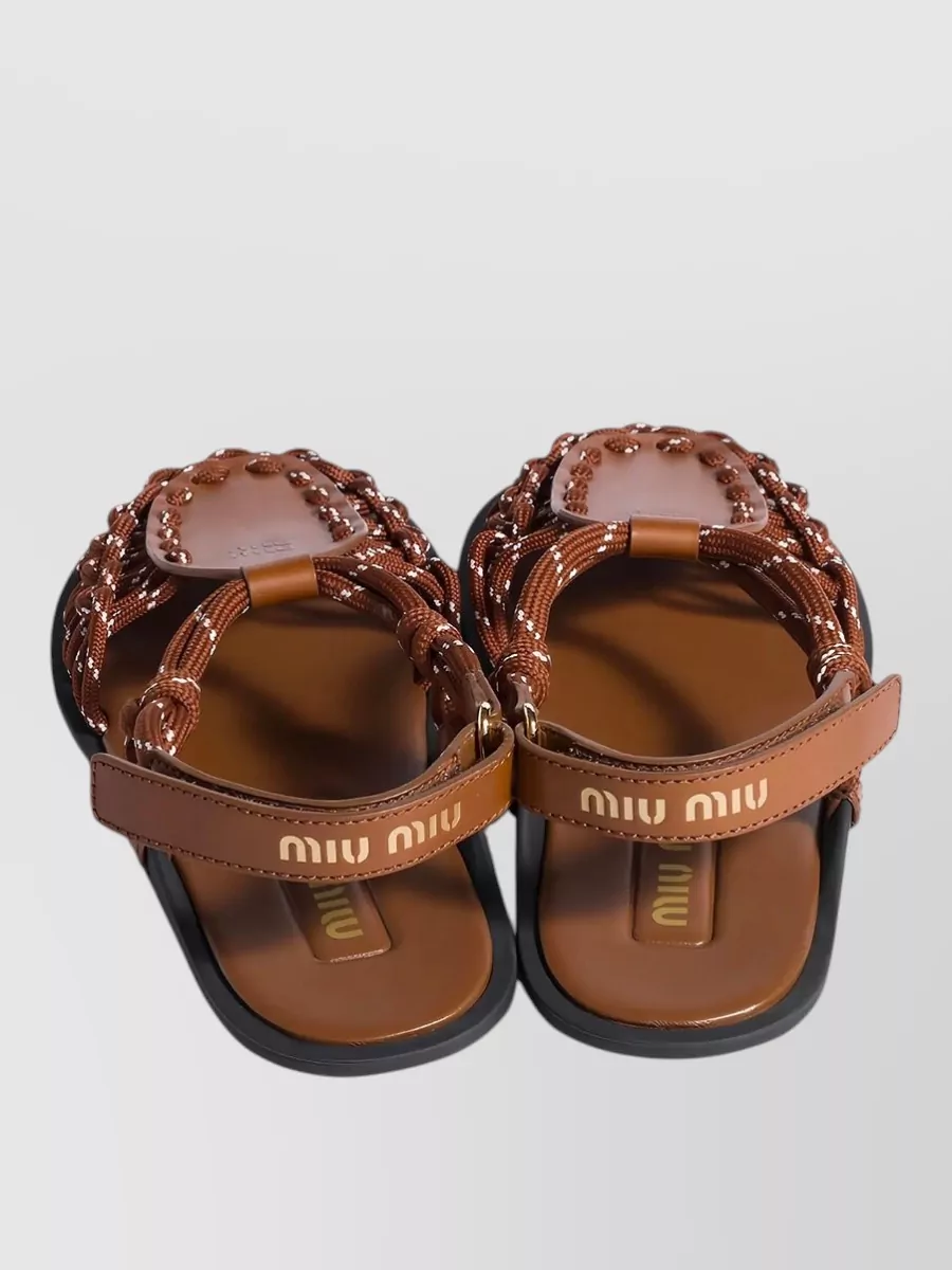 Miu Miu Leather Rope Sandals