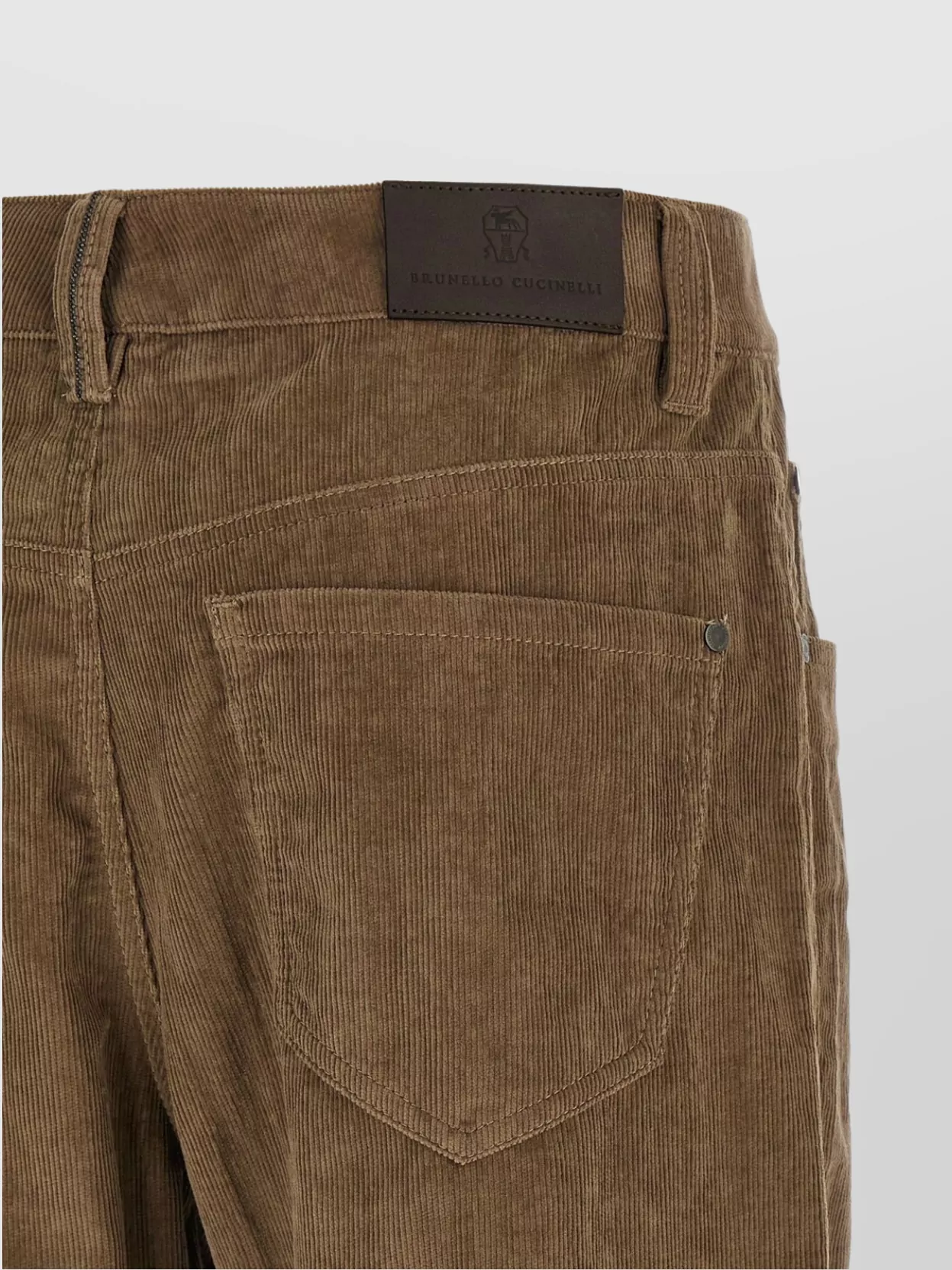 Brunello Cucinelli Straight Leg Corduroy Trousers Featuring Pockets