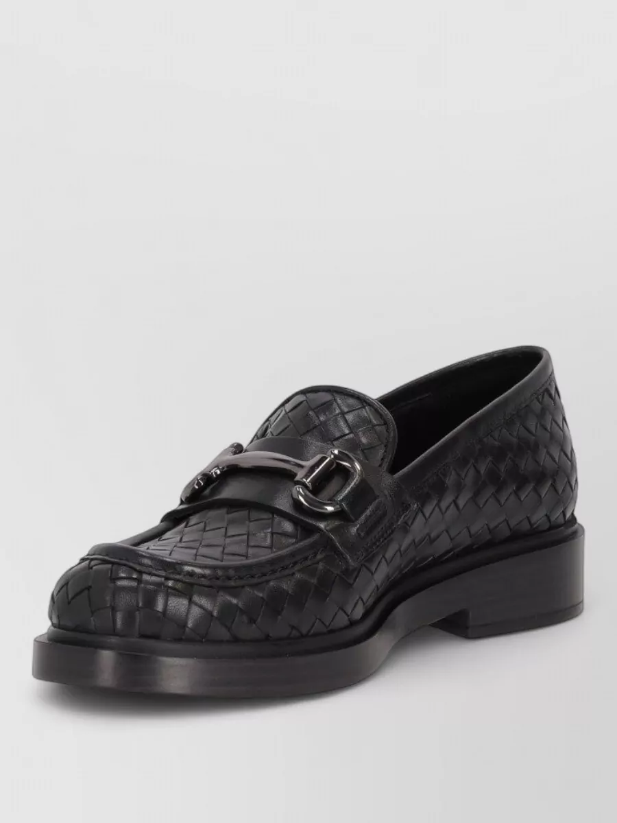 La Rose braided leather loafers