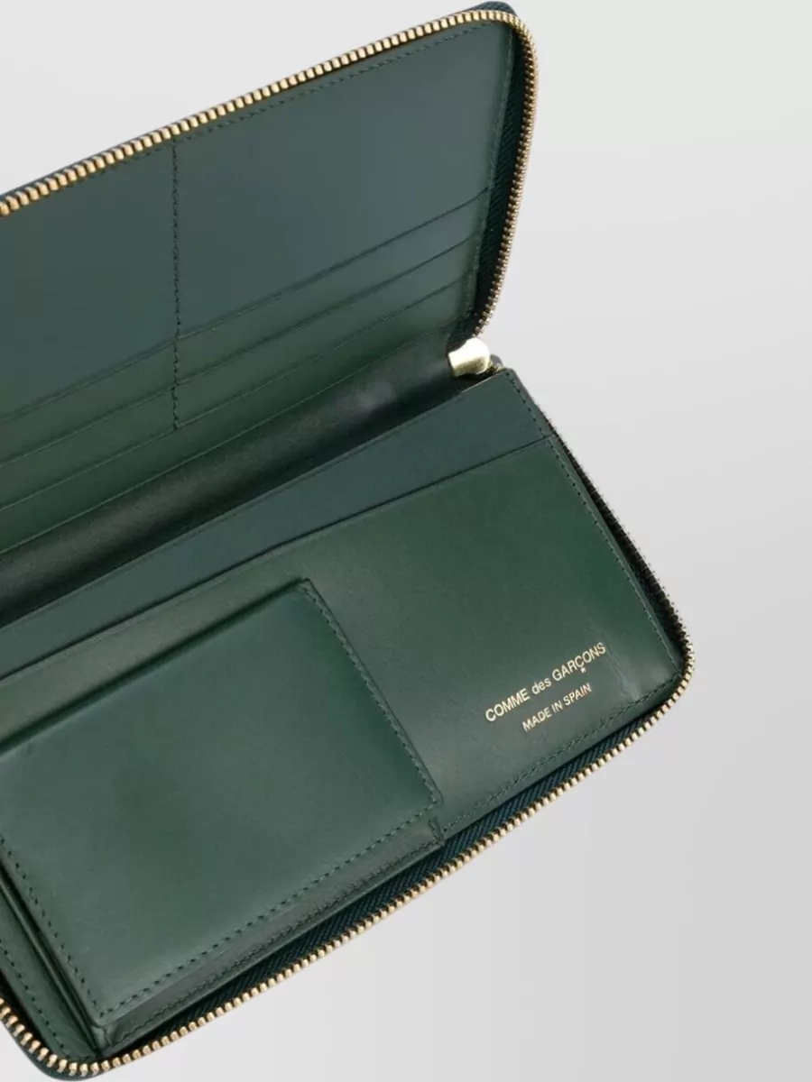 Comme Des Garçons Leather Wallet With Zip-Around And Card Slots