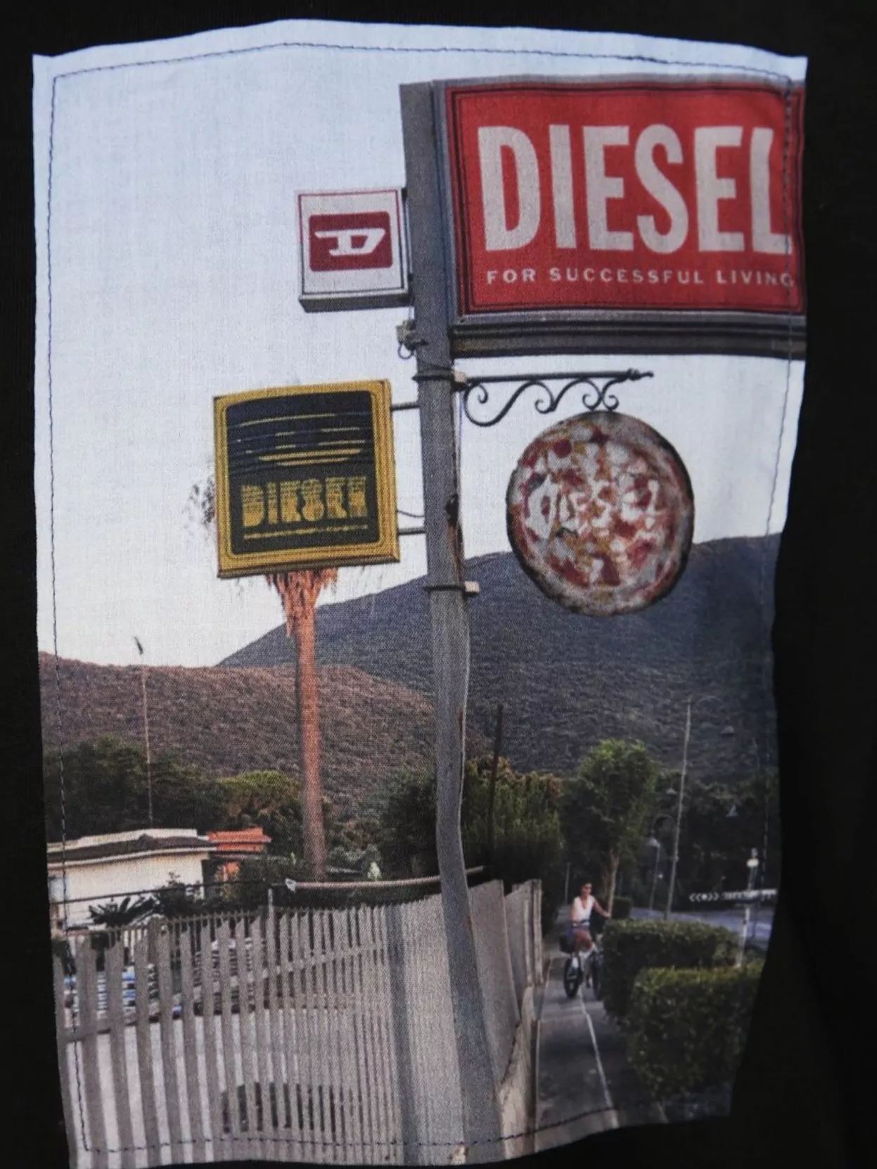 Diesel Graphic Print Crew Neck Short Sleeves T-Shirt