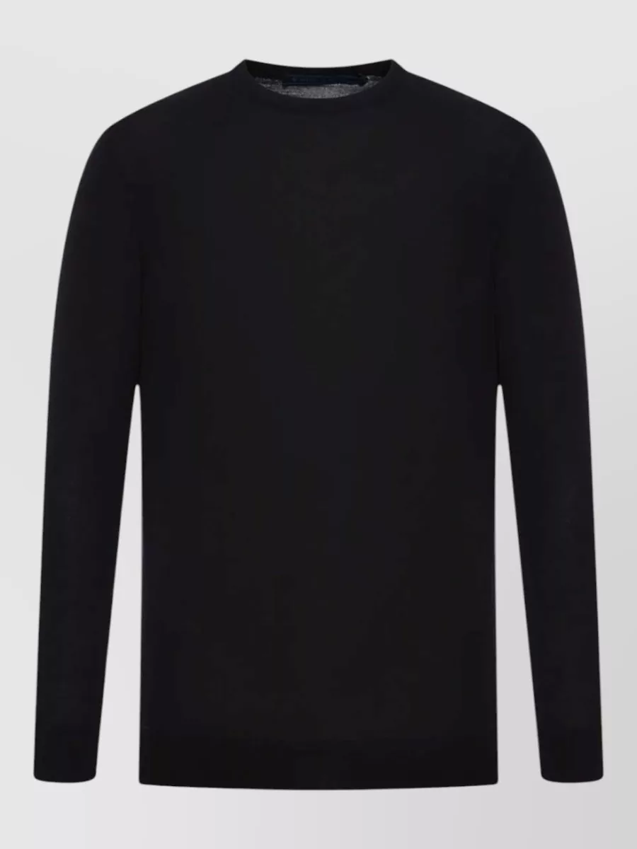 Kiton Wool ribbed crew neck sweater