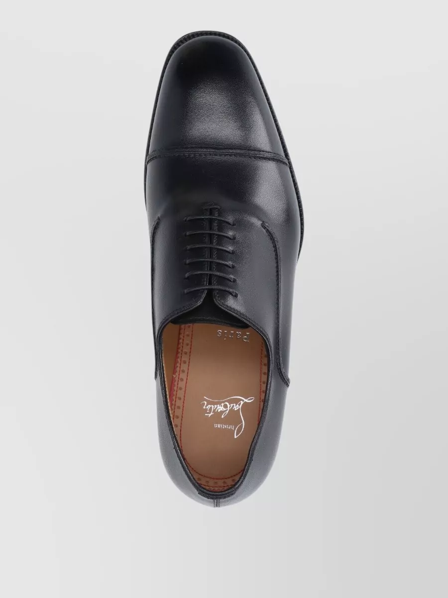 Christian Louboutin Lace Up Brogues Cap Toe Leather Sole