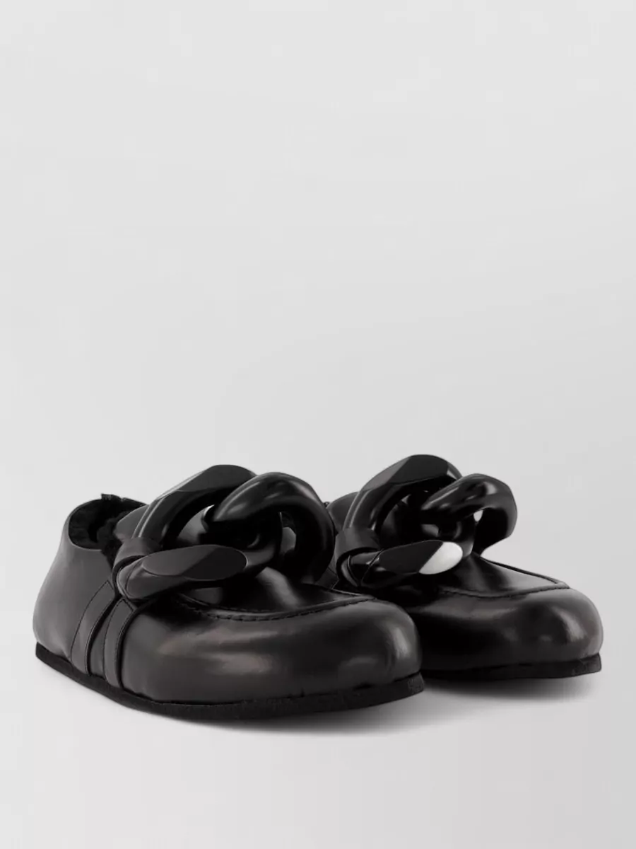 JW Anderson leather chain loafers
