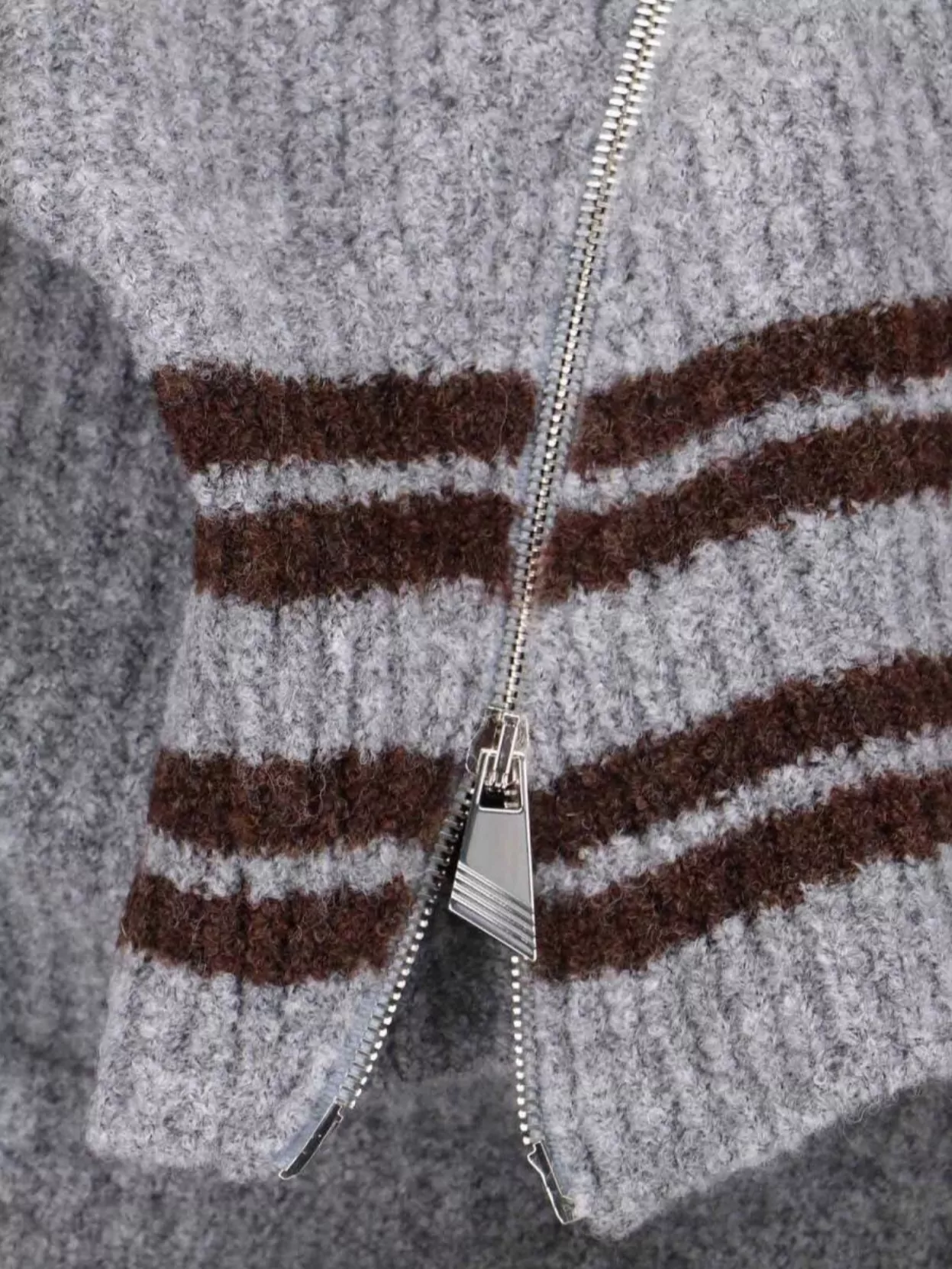 The Attico Striped Knitwear With High Collar And Long Sleeves