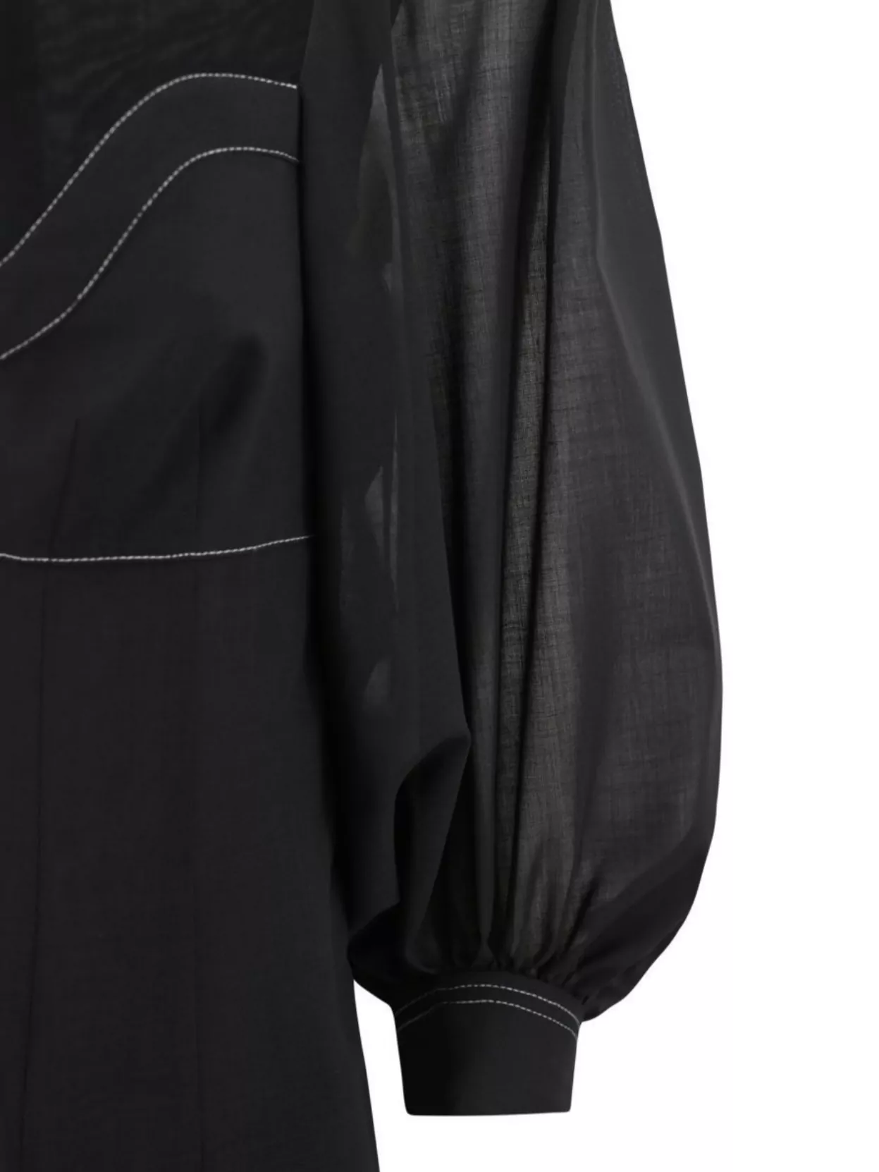 Philosophy Square Neckline Puff Sleeve Midi Dress