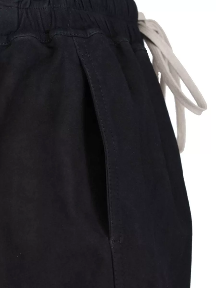 Rick Owens Lamb Leather Straight Knee-Length Shorts
