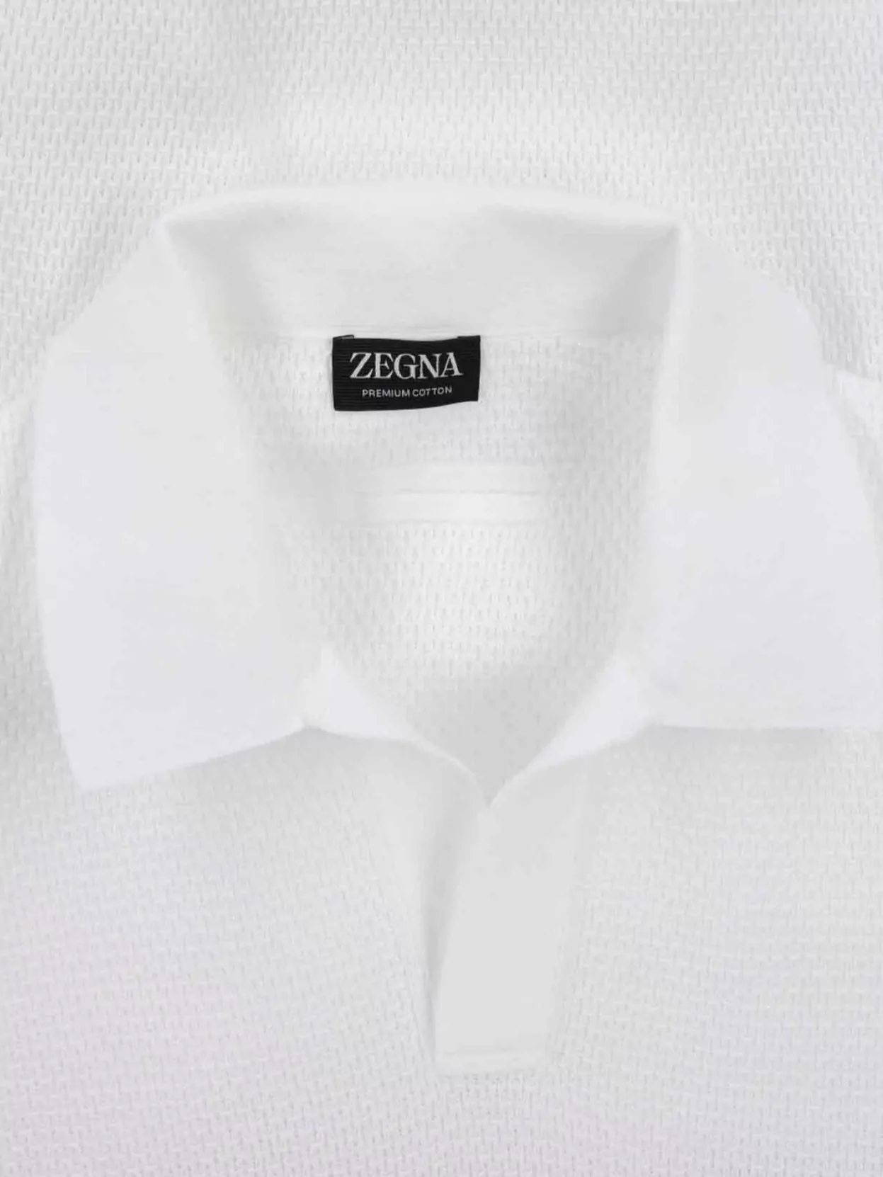 Zegna Short Sleeves Polo Collar Textured Fabric