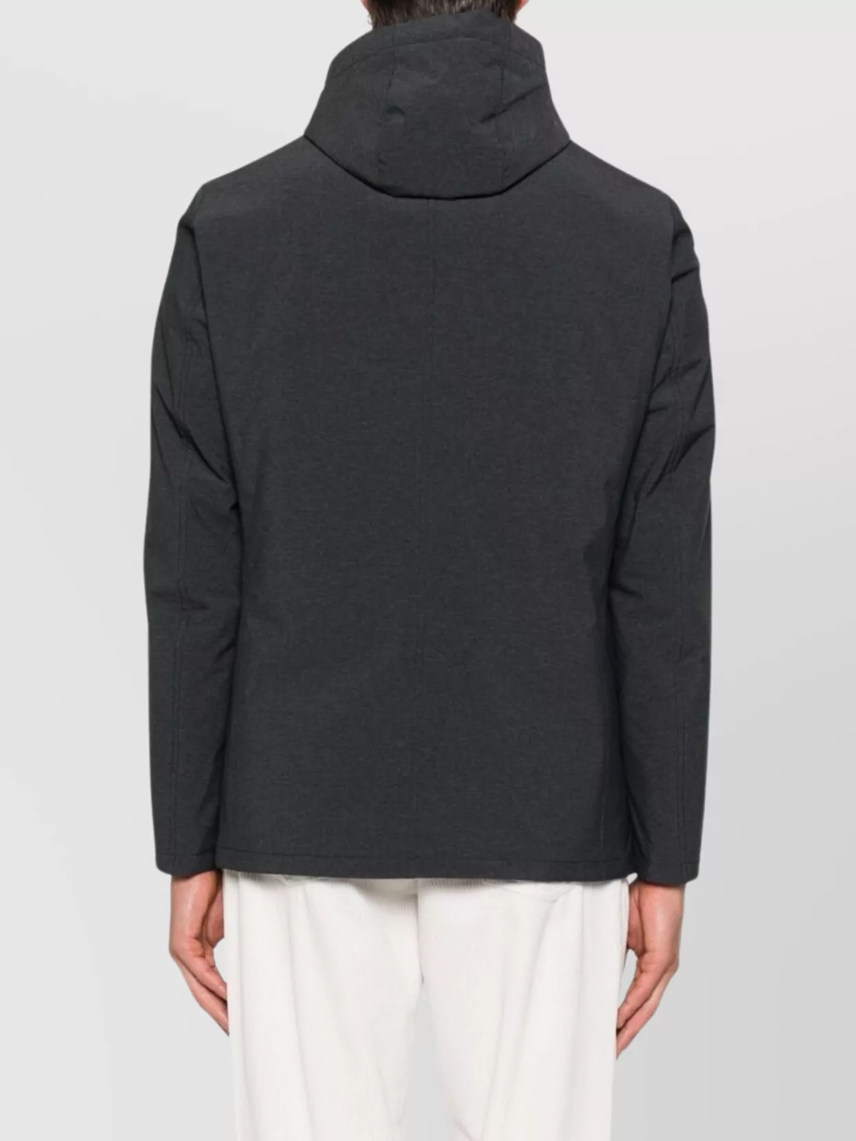 Herno Tailored Black Jacket With Detachable Hood