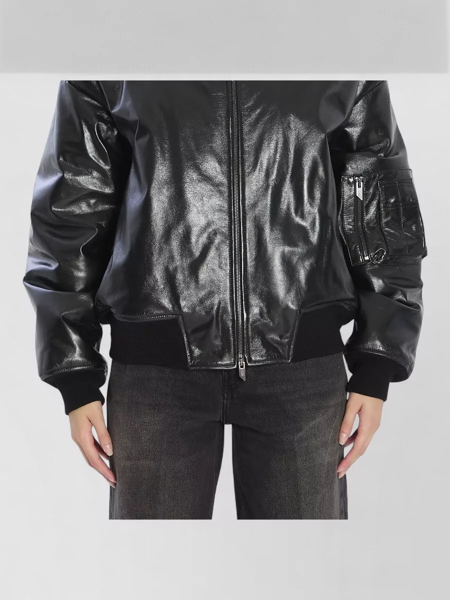 Salvatore Santoro leather bomber jacket