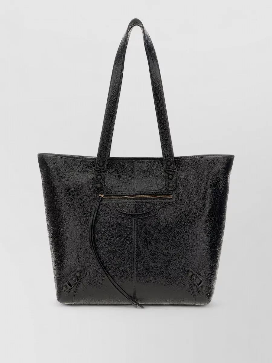 Balenciaga lamb leather le city tote bag
