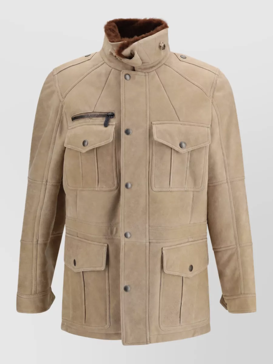 Brunello Cucinelli shearling safari jacket