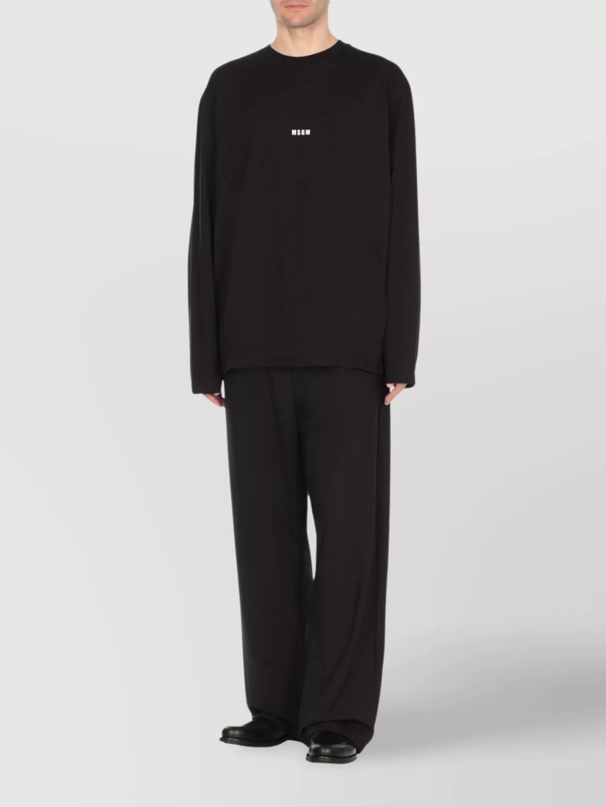 Msgm Logo Contrasting Cotton T-Shirt