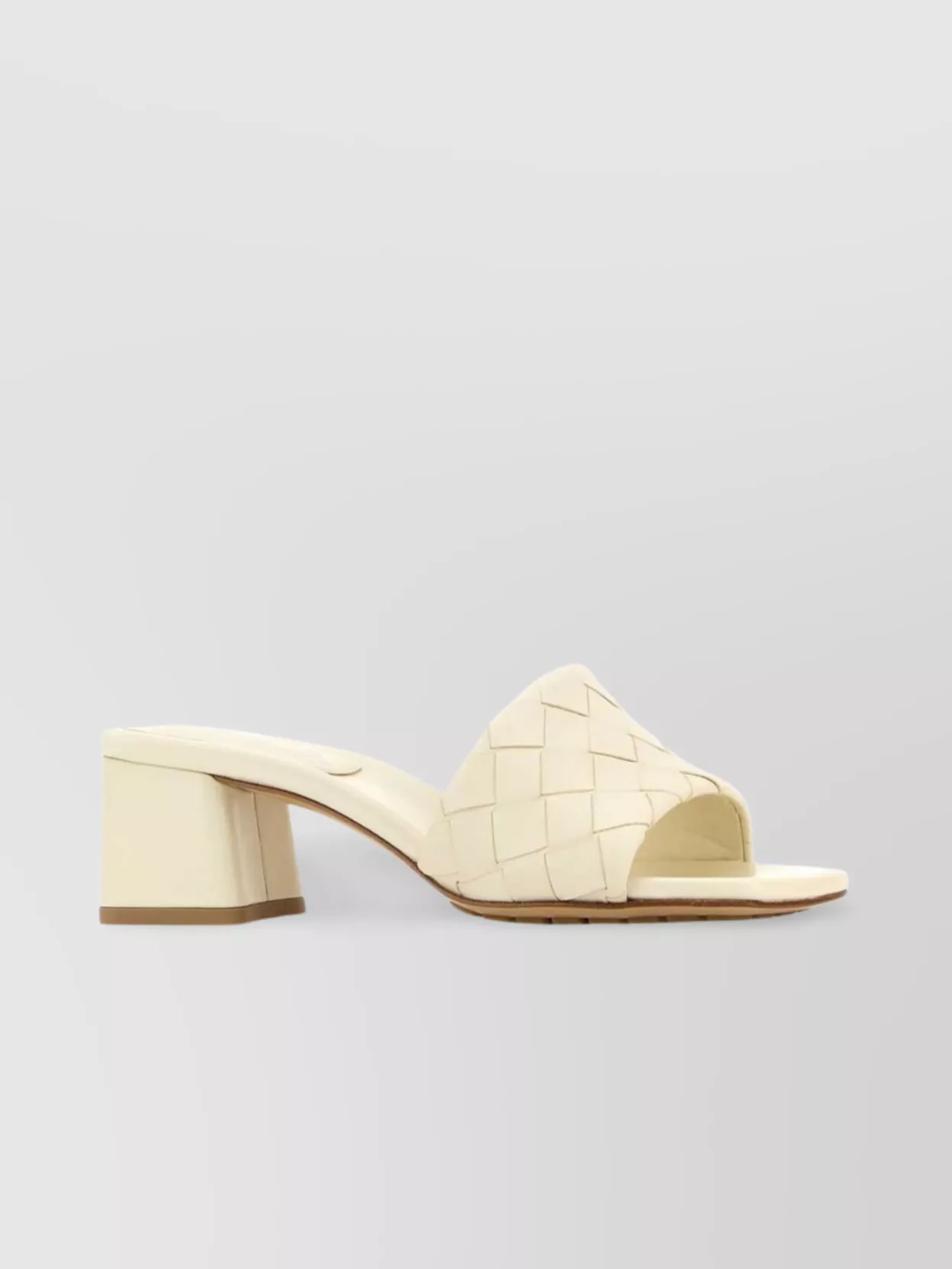 Bottega Veneta Parco Leather Mules Block Heel
