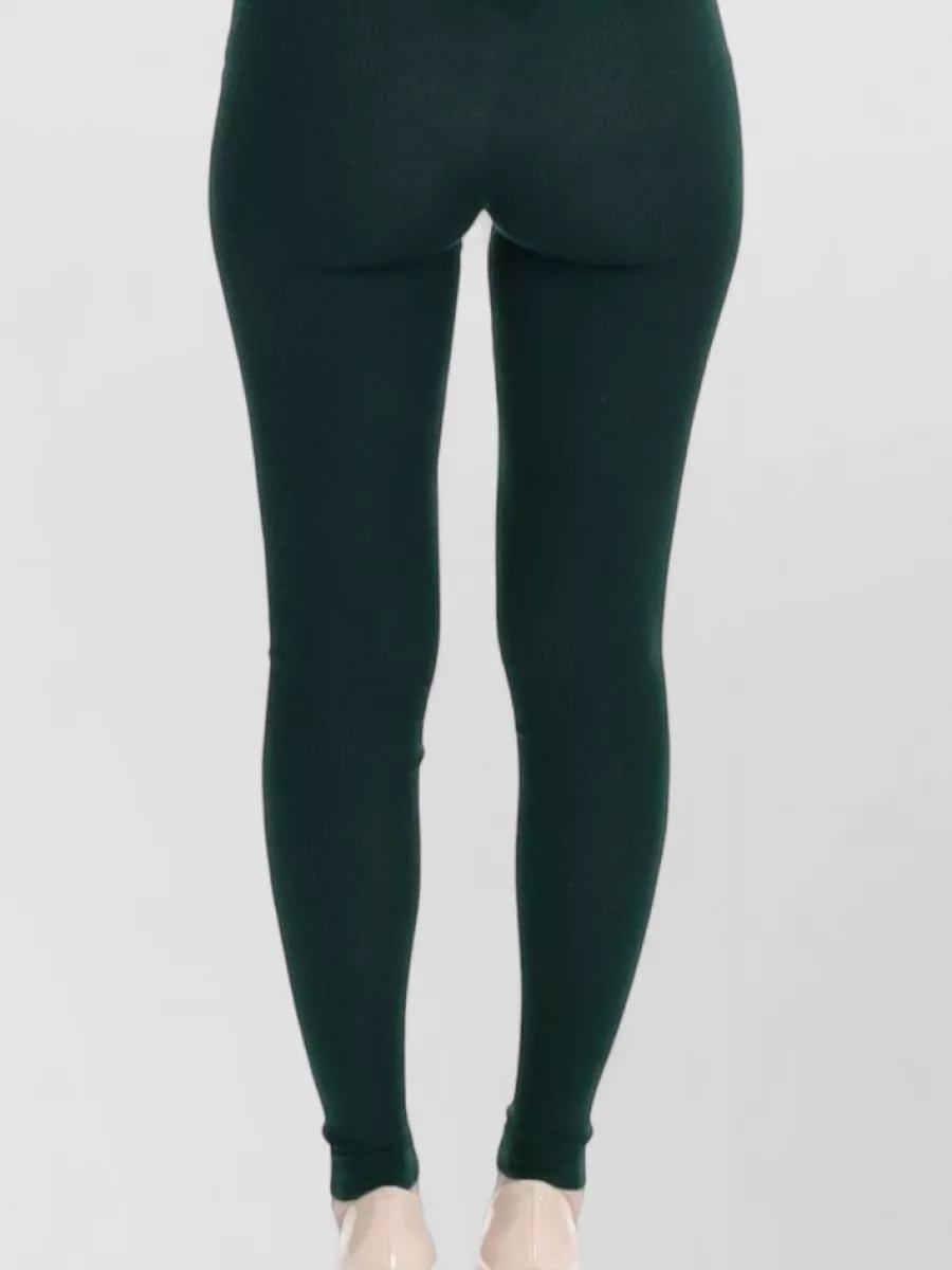 Dolce&Gabbana Cashmere Ribbed High-Rise Leggings