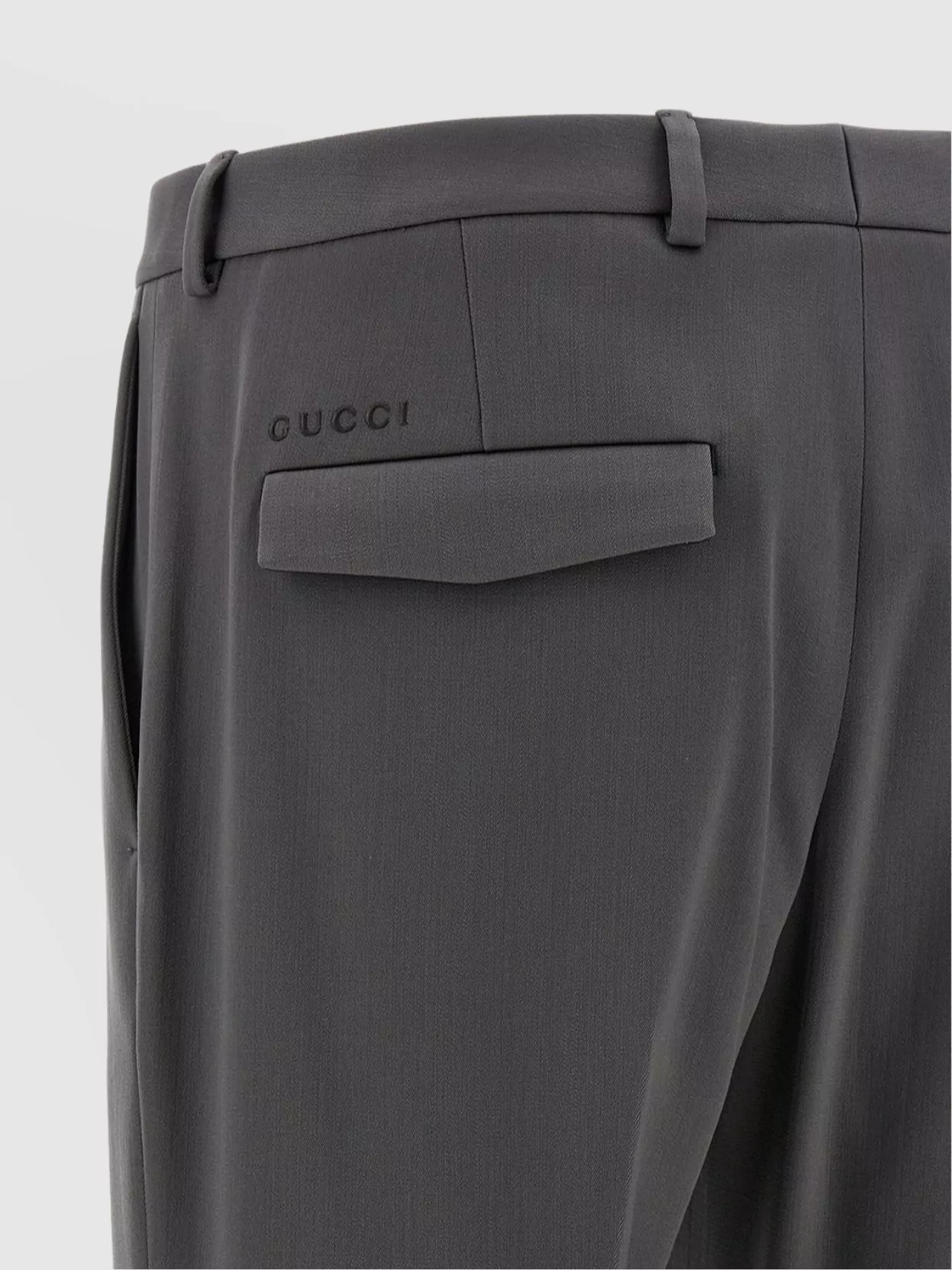 Gucci Tailored Trousers With Slit Hem And Belt Loops