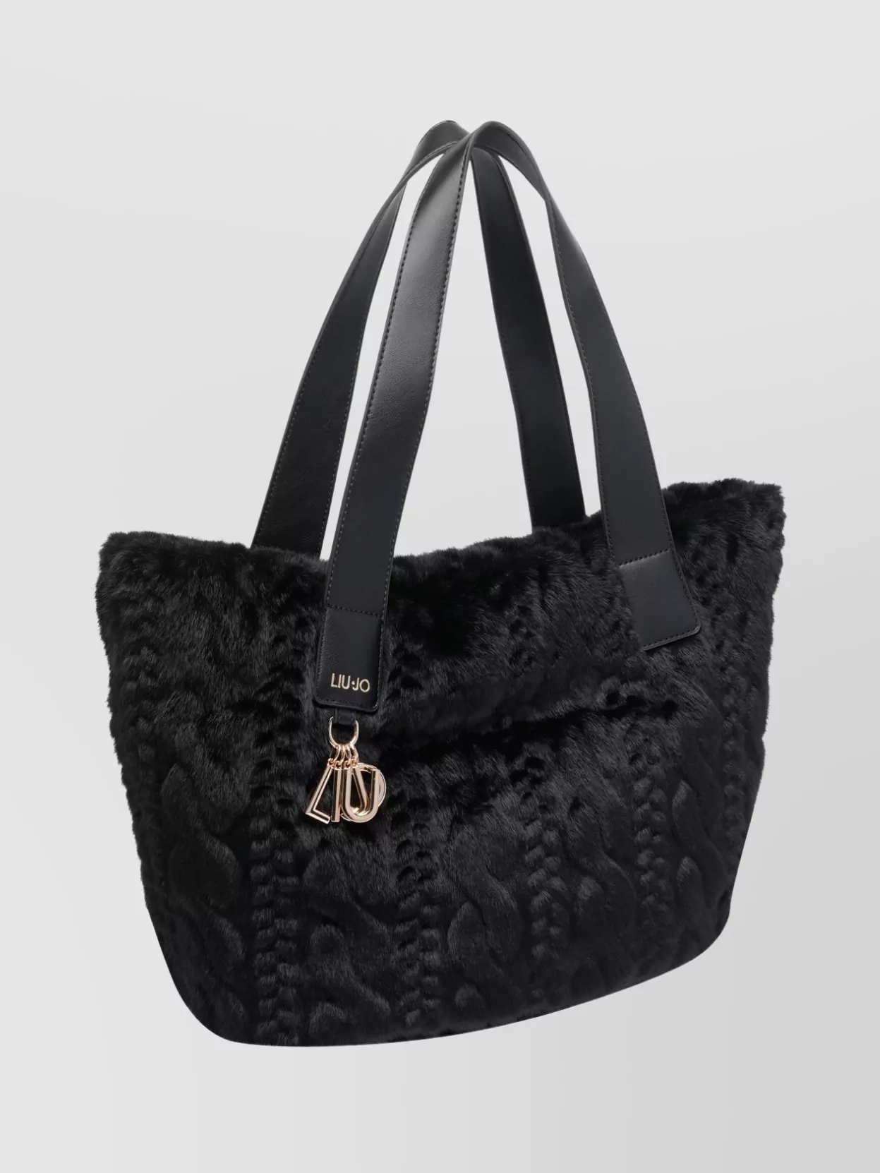Liu Jo Soft Teddy Shoulder Bag With Dual Handles