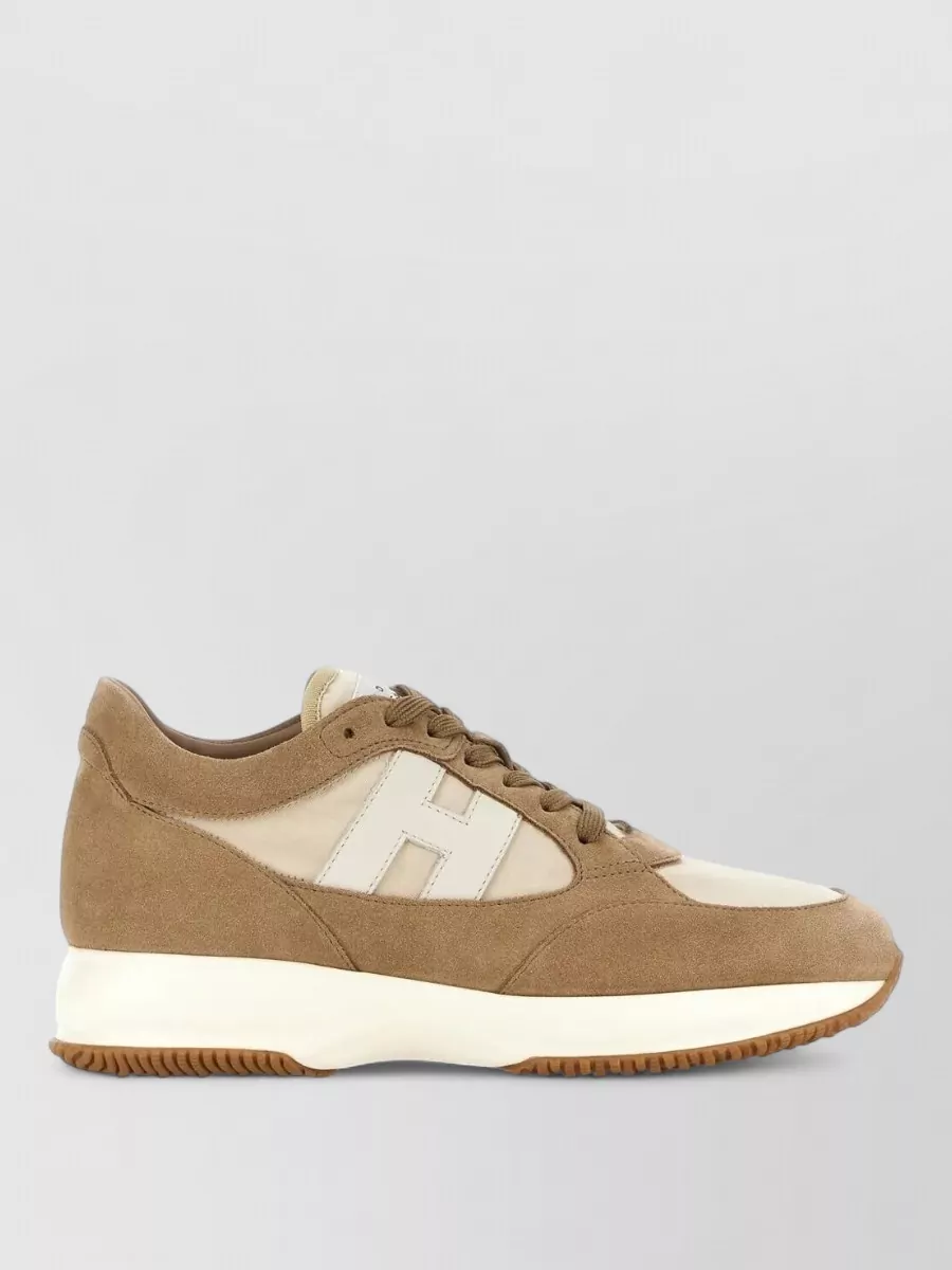 Hogan Suede Leather Low-Top Sneakers