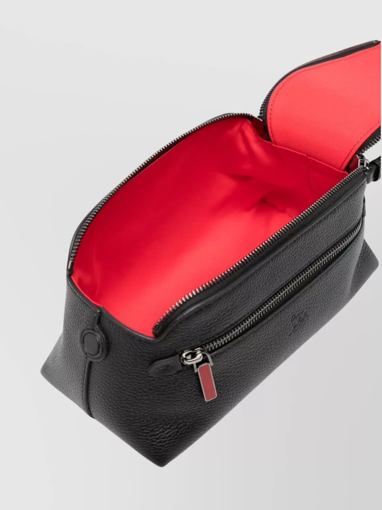 Christian Louboutin Stylish Leather Travel Pouch With Wrist Strap