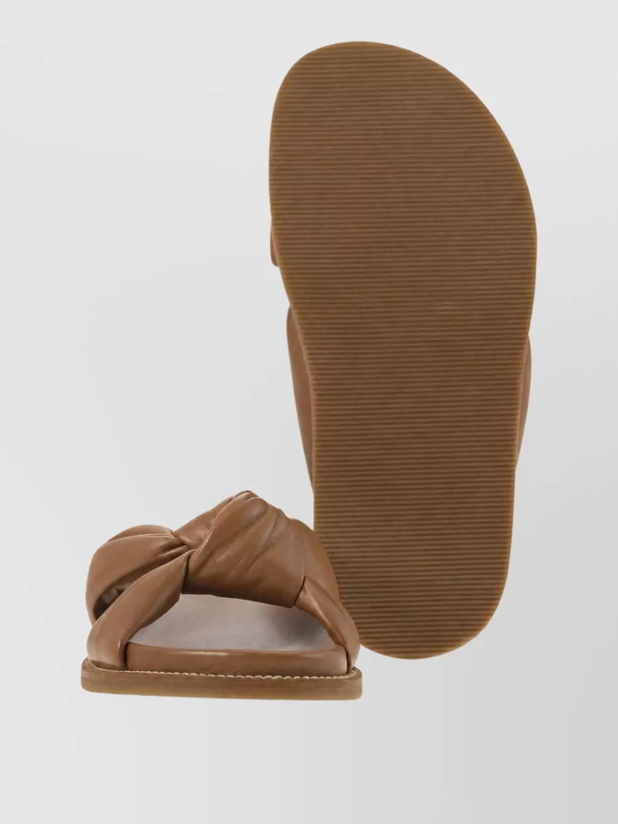 Fabiana Filippi Leather Knot Slides