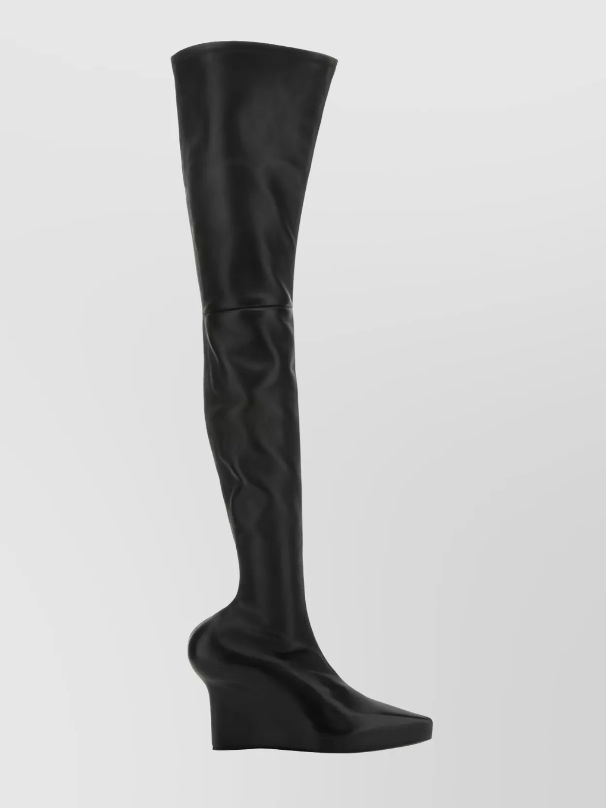 Shop Givenchy Elevated Over-the-knee Wedge Boots In Black