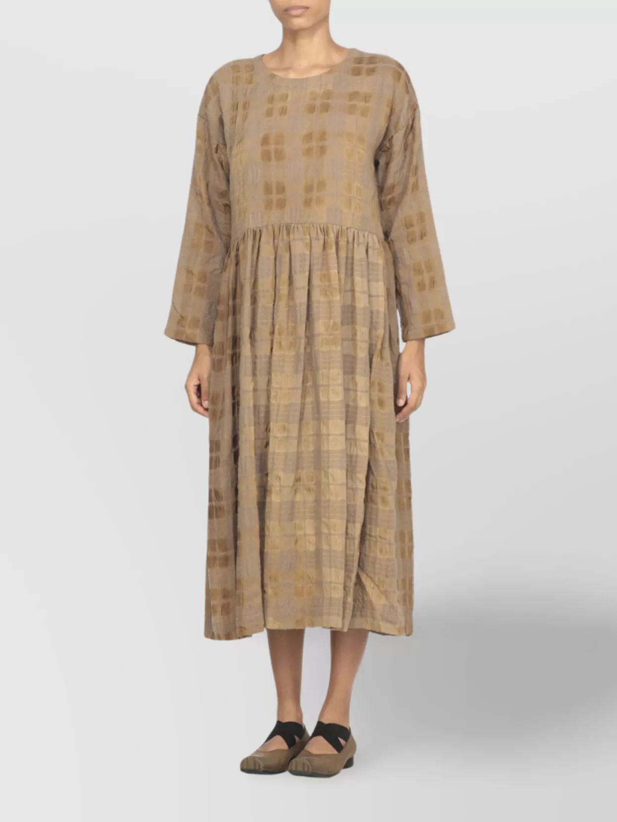 Uma Wang Midi Dress With Crew Neckline And Pockets