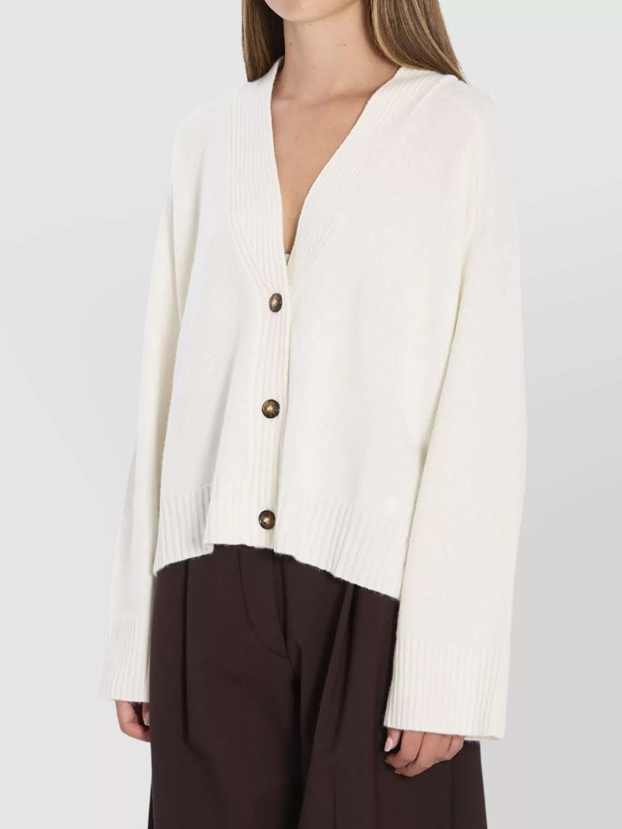 Loulou Studio Kaia Cashmere Cardigan With Dropped Shoulders