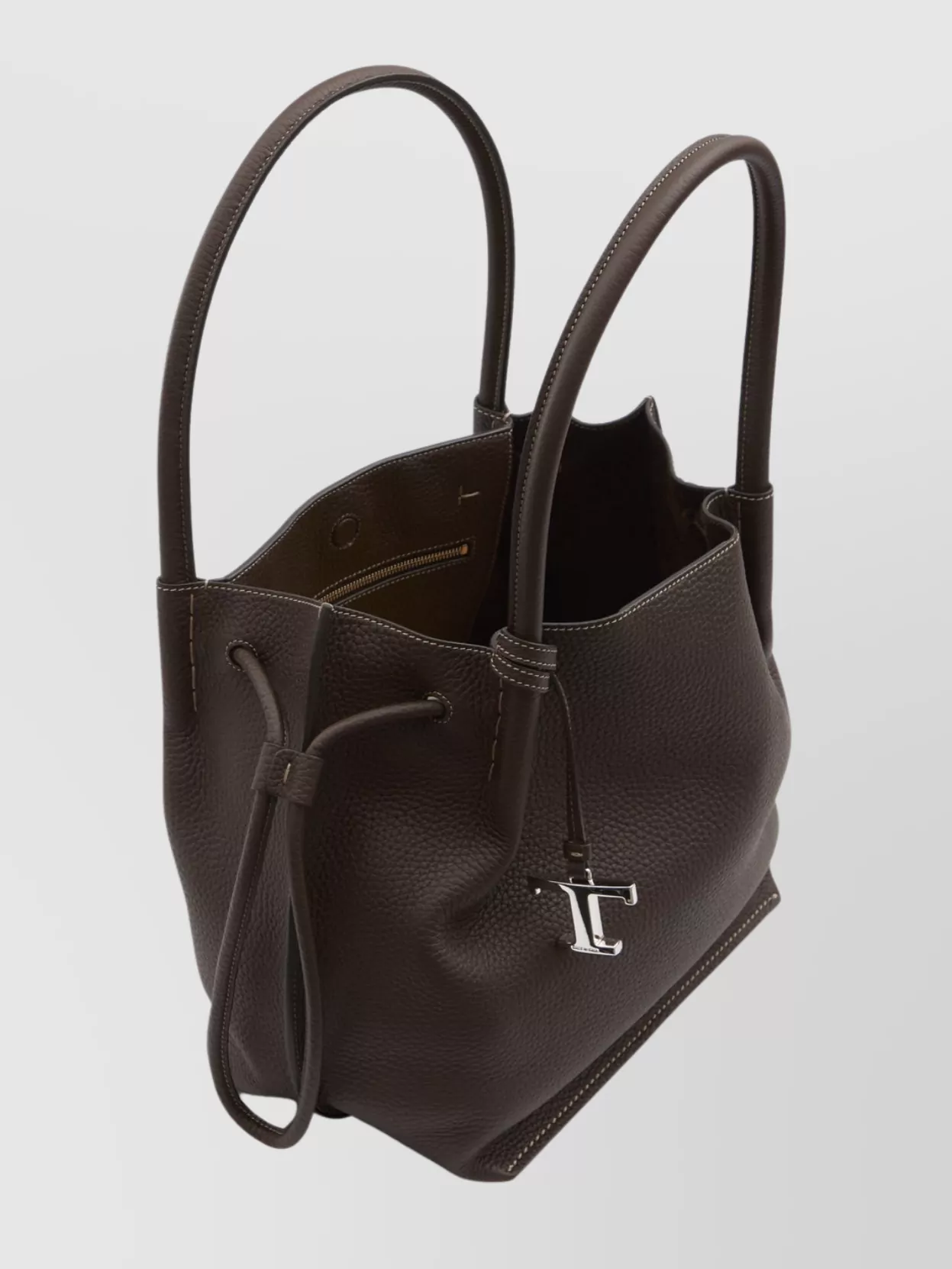 Tod's Medium Leather Bucket Bag Drawstring
