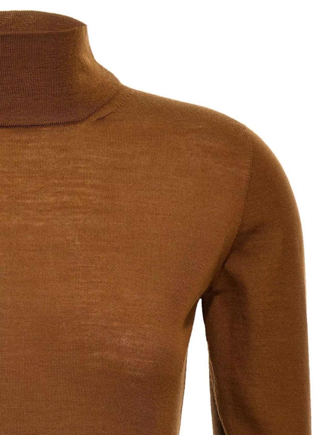 Max Mara Cecina Wool Turtleneck Sweater In Brown