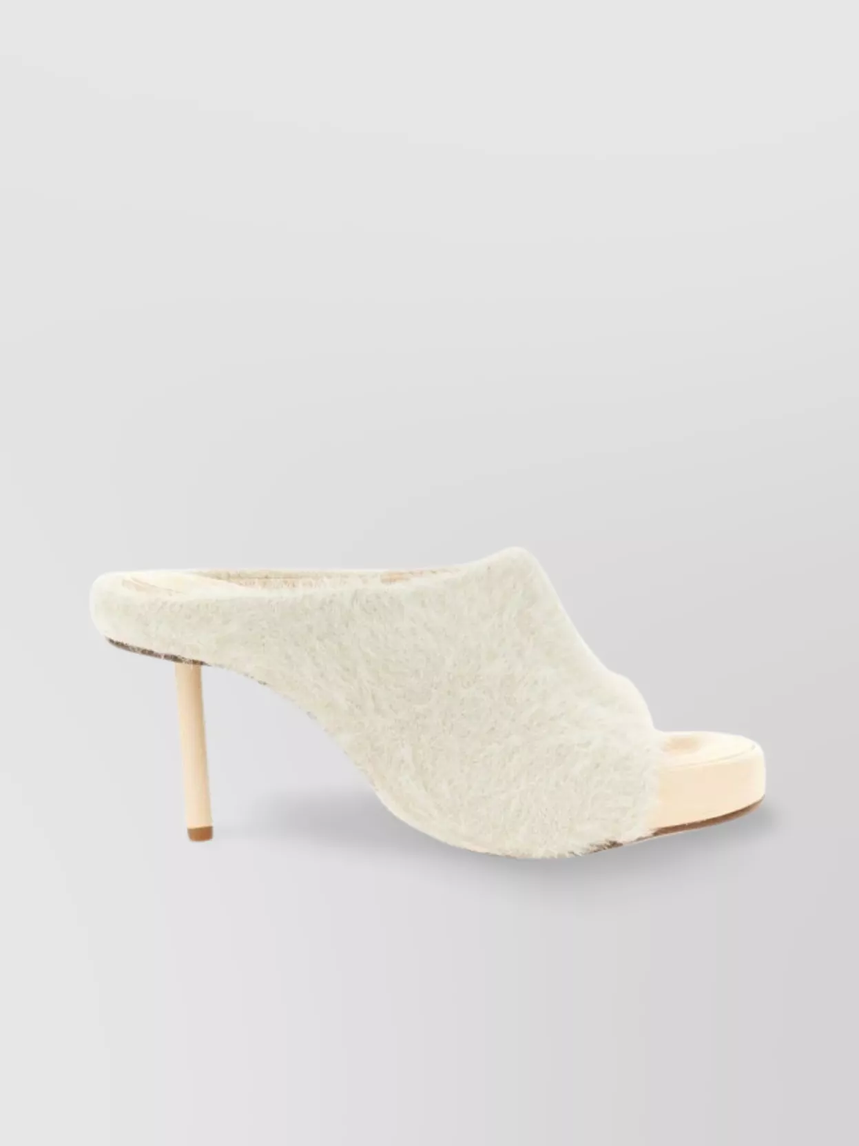 Jacquemus Soft Fur Texture Heel Sandals