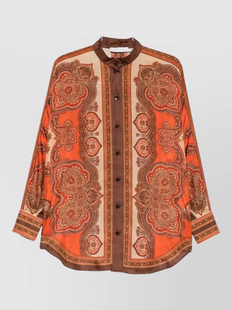 Zimmermann Silk paisley-print long-sleeve shirt