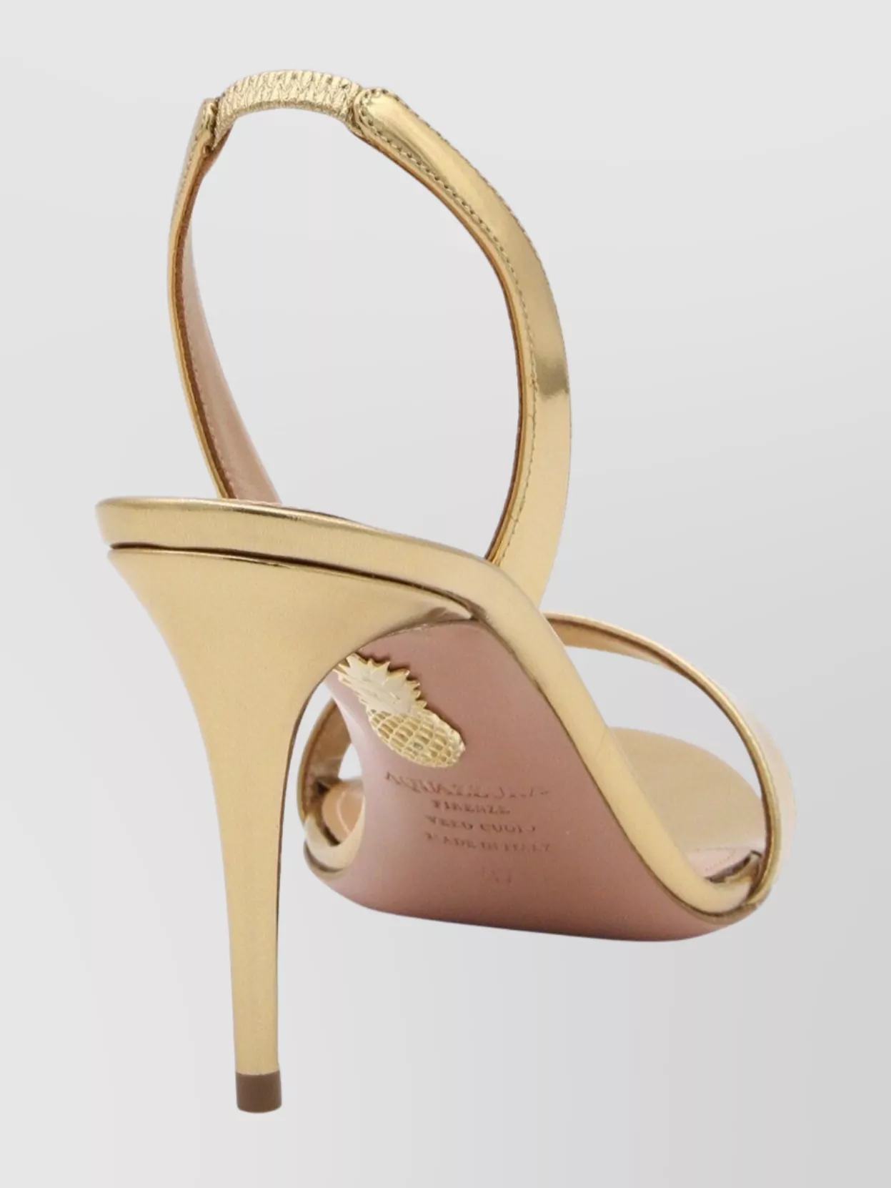 Aquazzura Open Toe Sandals Featuring Metallic Finish In Gold