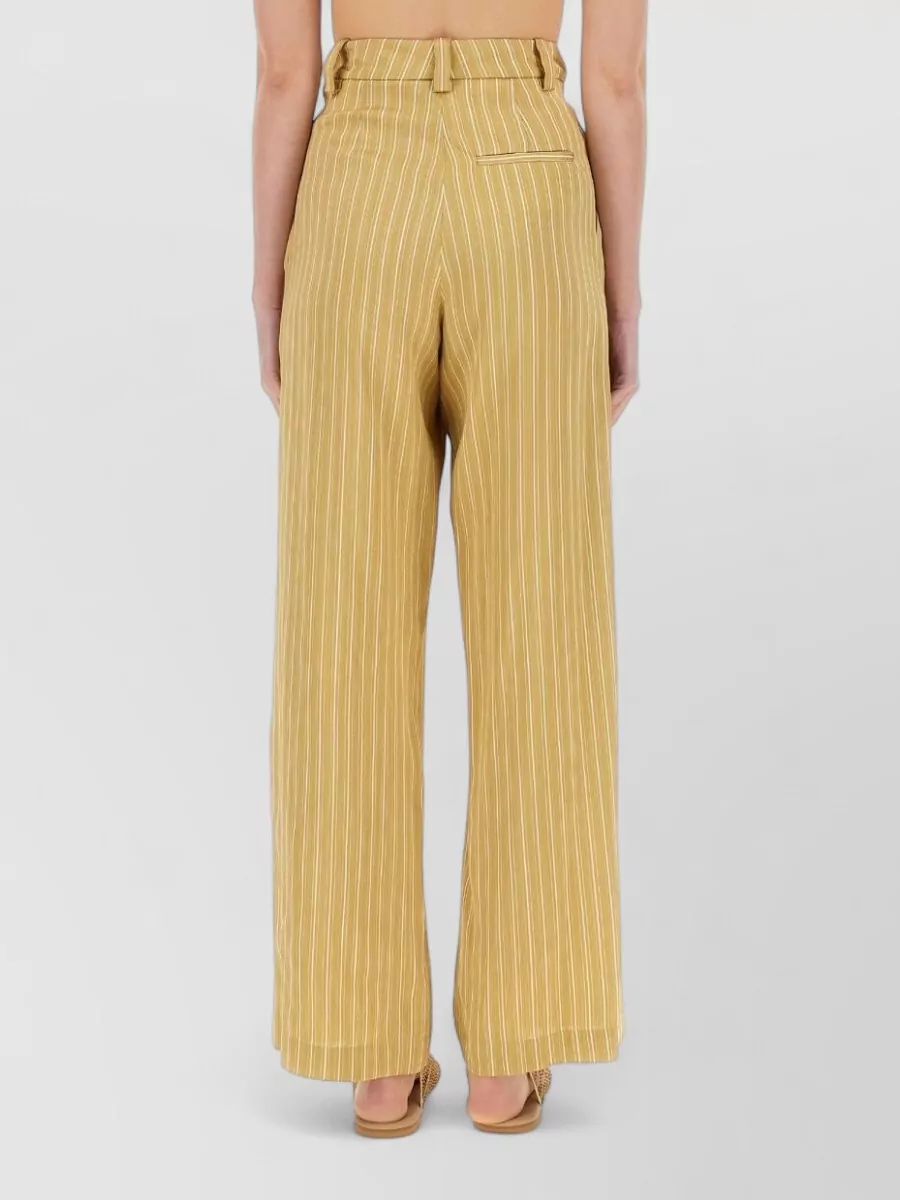 Alysi Striped Wide-Leg Trousers