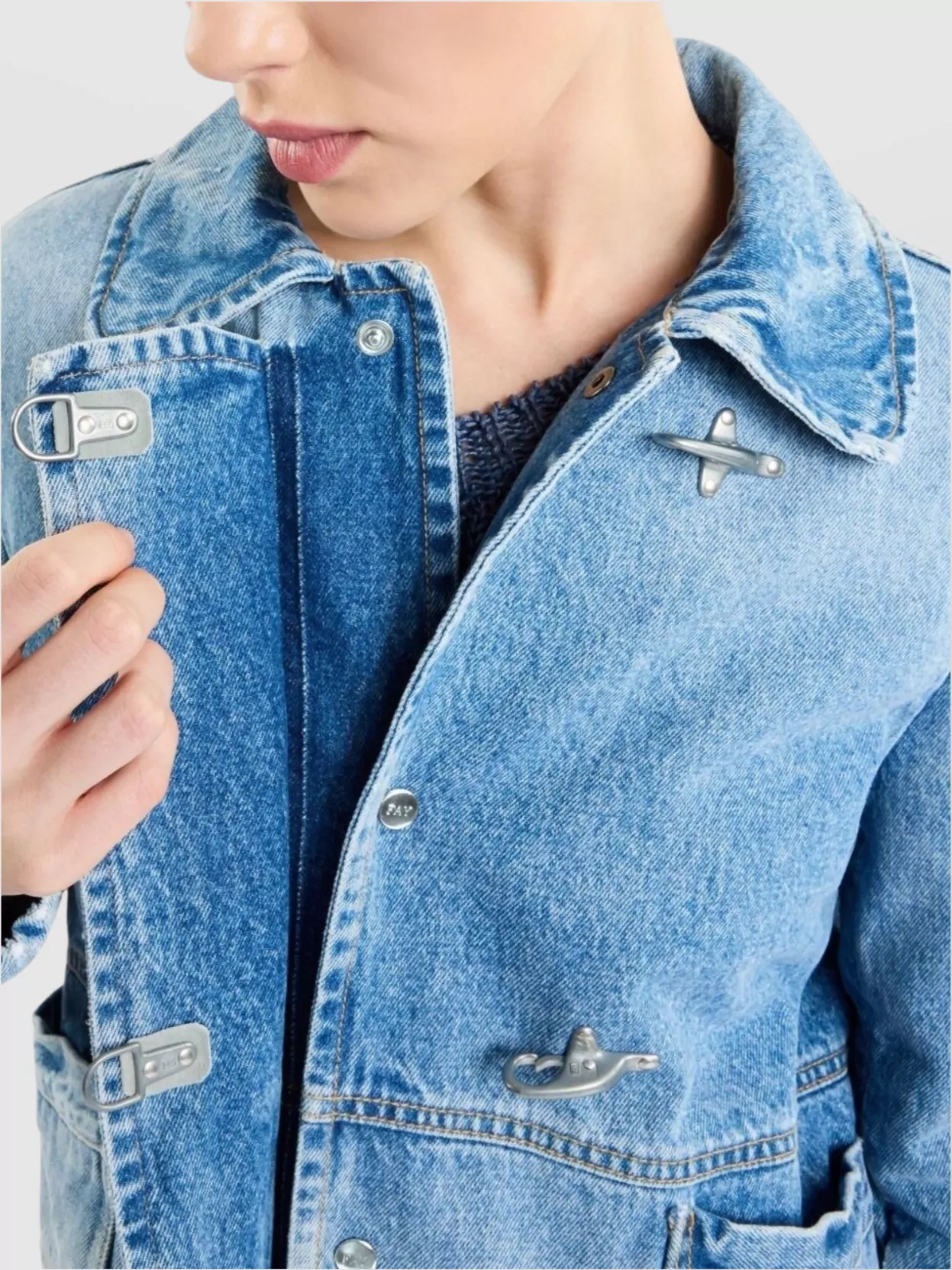 Fay 3 Hooks Denim Jacket