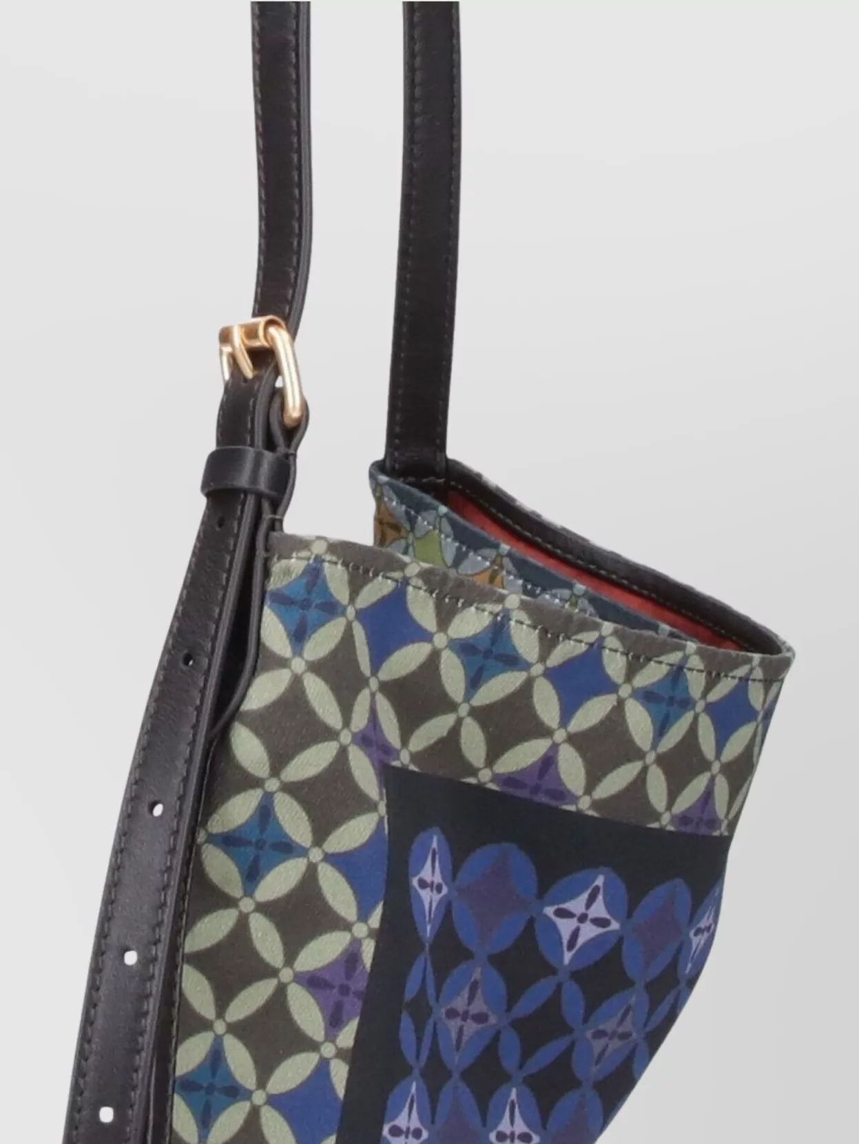 Dries Van Noten Geometric Pattern Shoulder Bag With Adjustable Strap