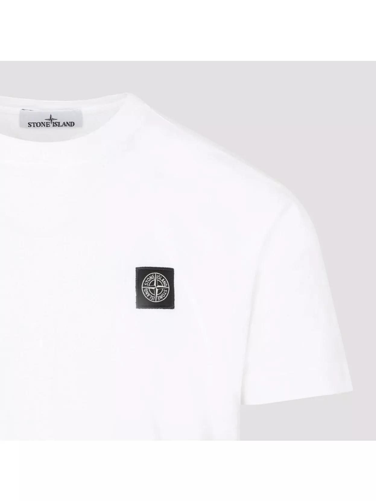 Stone Island Classic Small Logo Tee In White