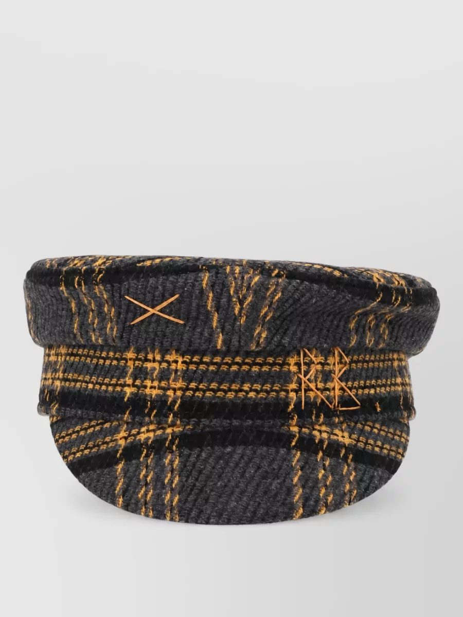 Ruslan Baginskiy checked baker boy hat