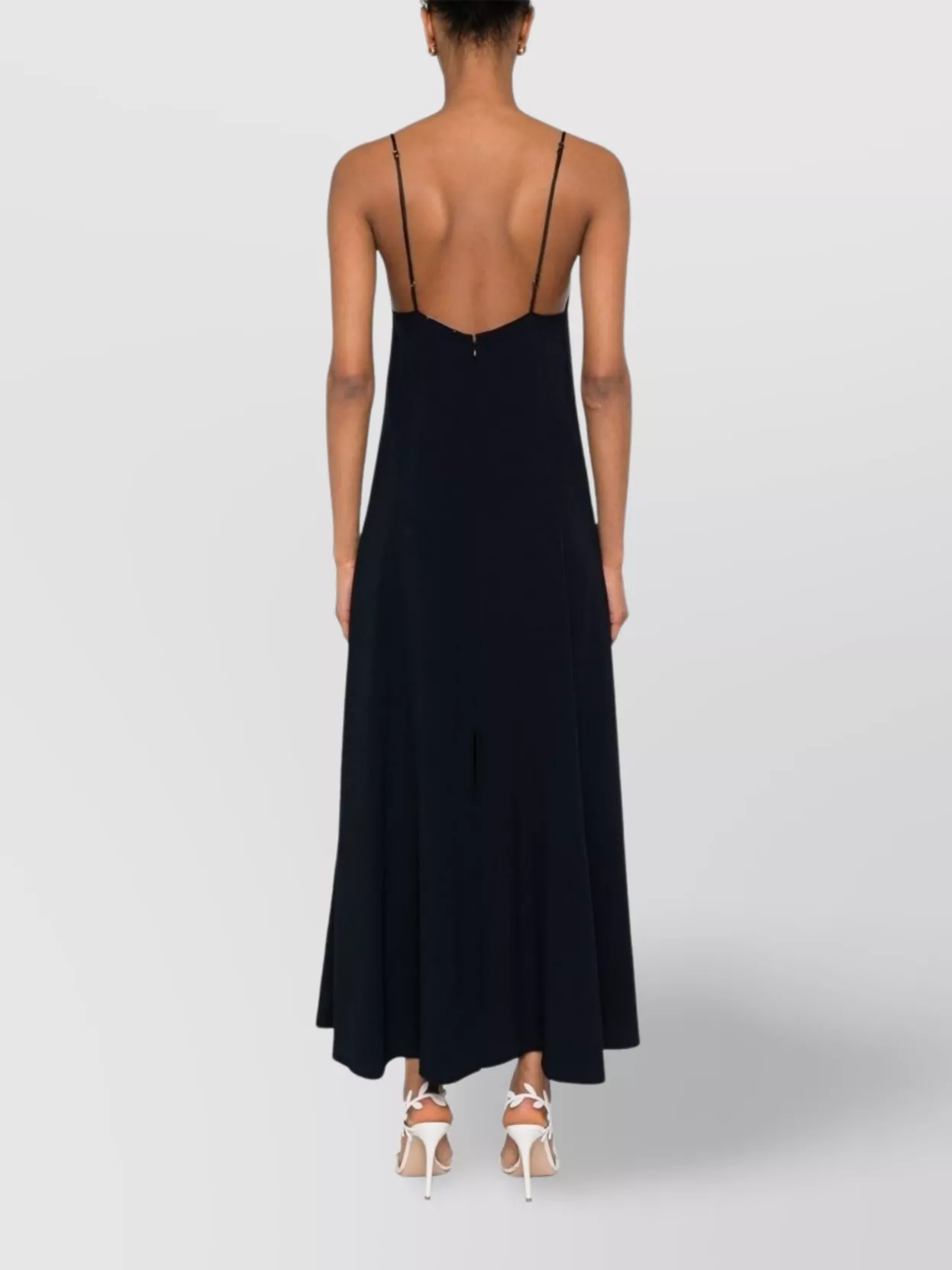 Shop Forte Forte Slipdress Midi Satin V-neck Flared
