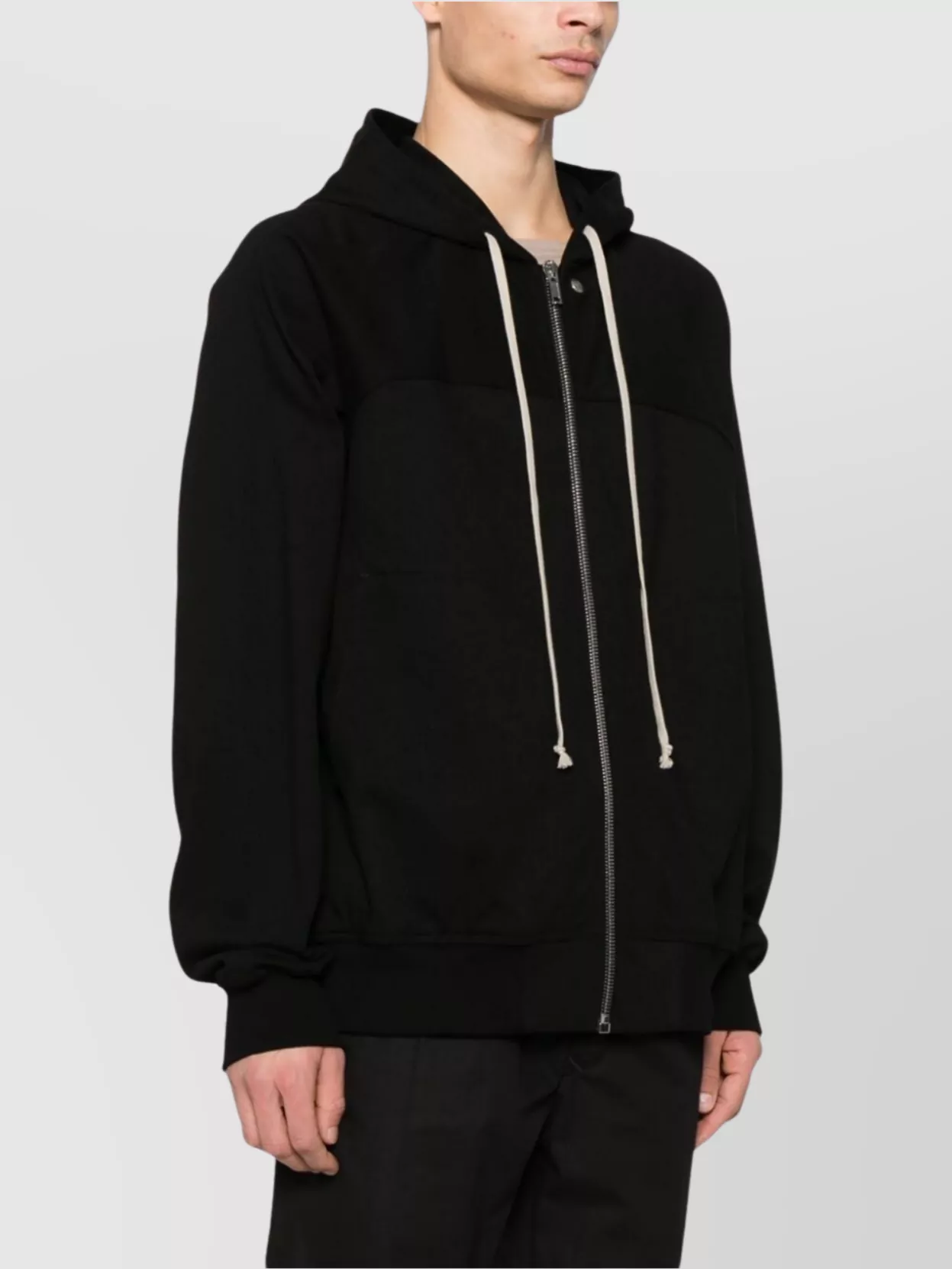 Rick Owens Organic Cotton Hooded Sweatshirt Drawstring