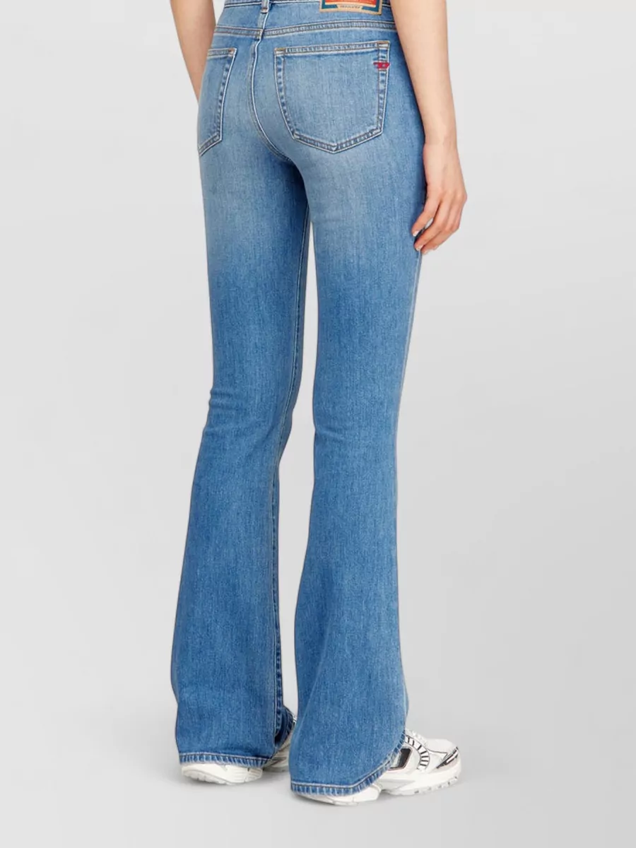 Diesel Flared Denim Trousers Faded Five Pocket Design