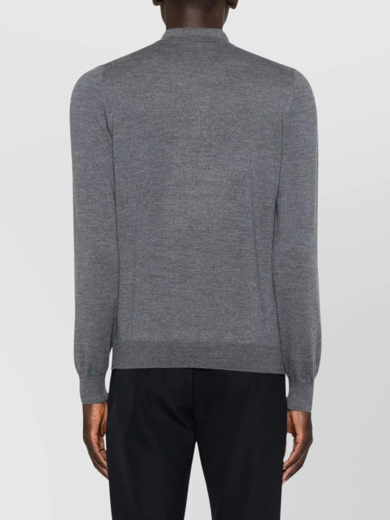 Tagliatore Wool Polo Shirt Long Sleeves Design