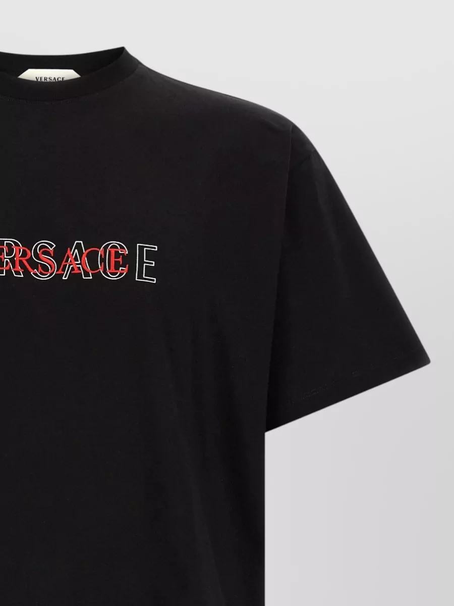 Versace Cotton Logo-Print Crew-Neck Short-Sleeve T-Shirt