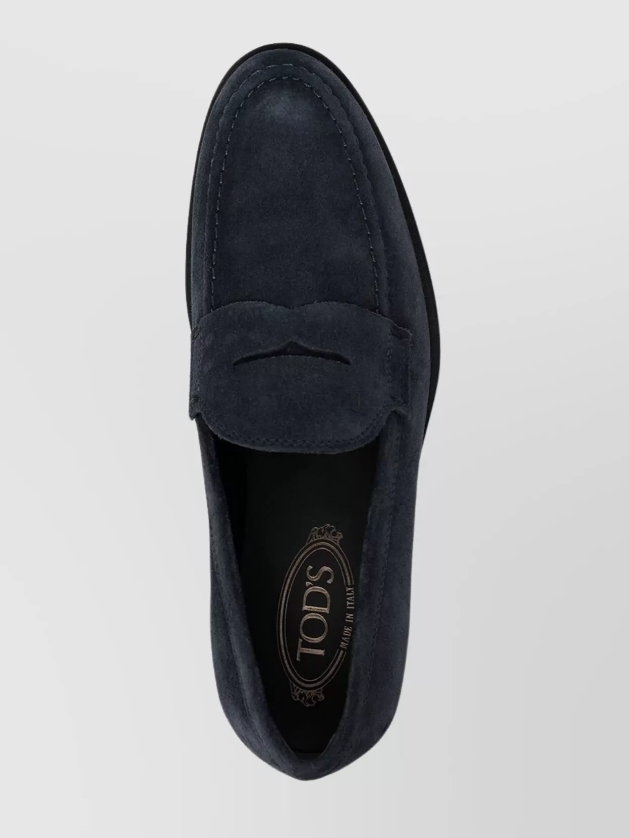 Tod's Handcrafted Round-toe Loafers With Rubber Pebbles In Grey