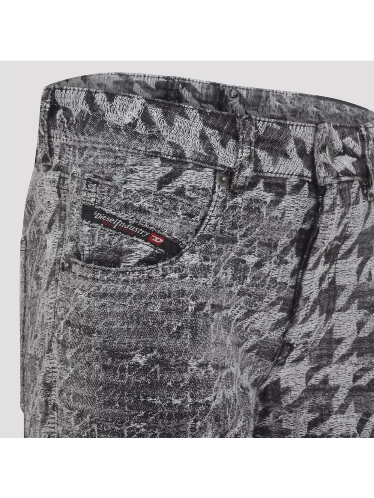 Diesel Houndstooth Five-Pocket Belt Loops Trousers