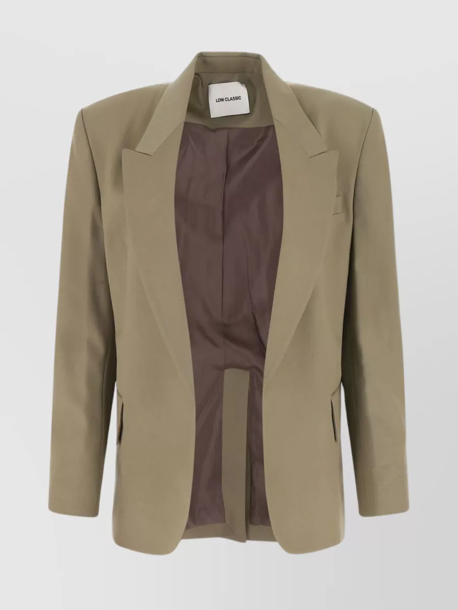 Shop Low Classic Wool Blazer With Back Slit In Brown