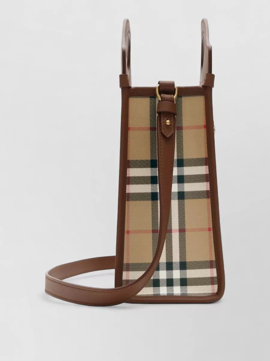 Burberry Pocket Mini Coated Canvas Tote Bag