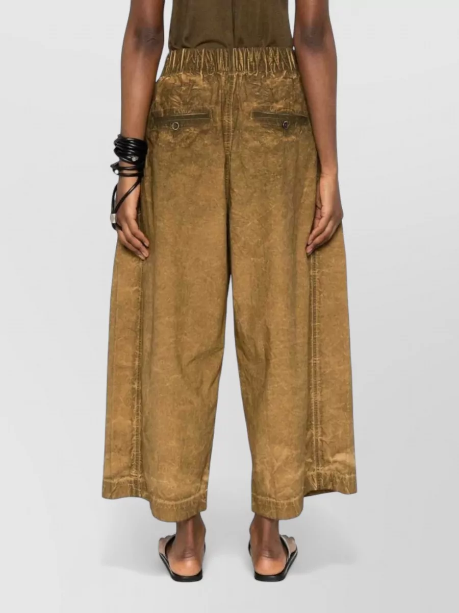 Uma Wang Poetic Wide Leg Pleated Trousers Back Pockets