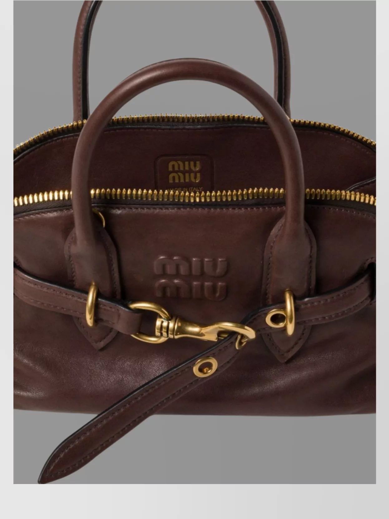 Miu Miu Nappa Aviator Leather Shoulder Bag