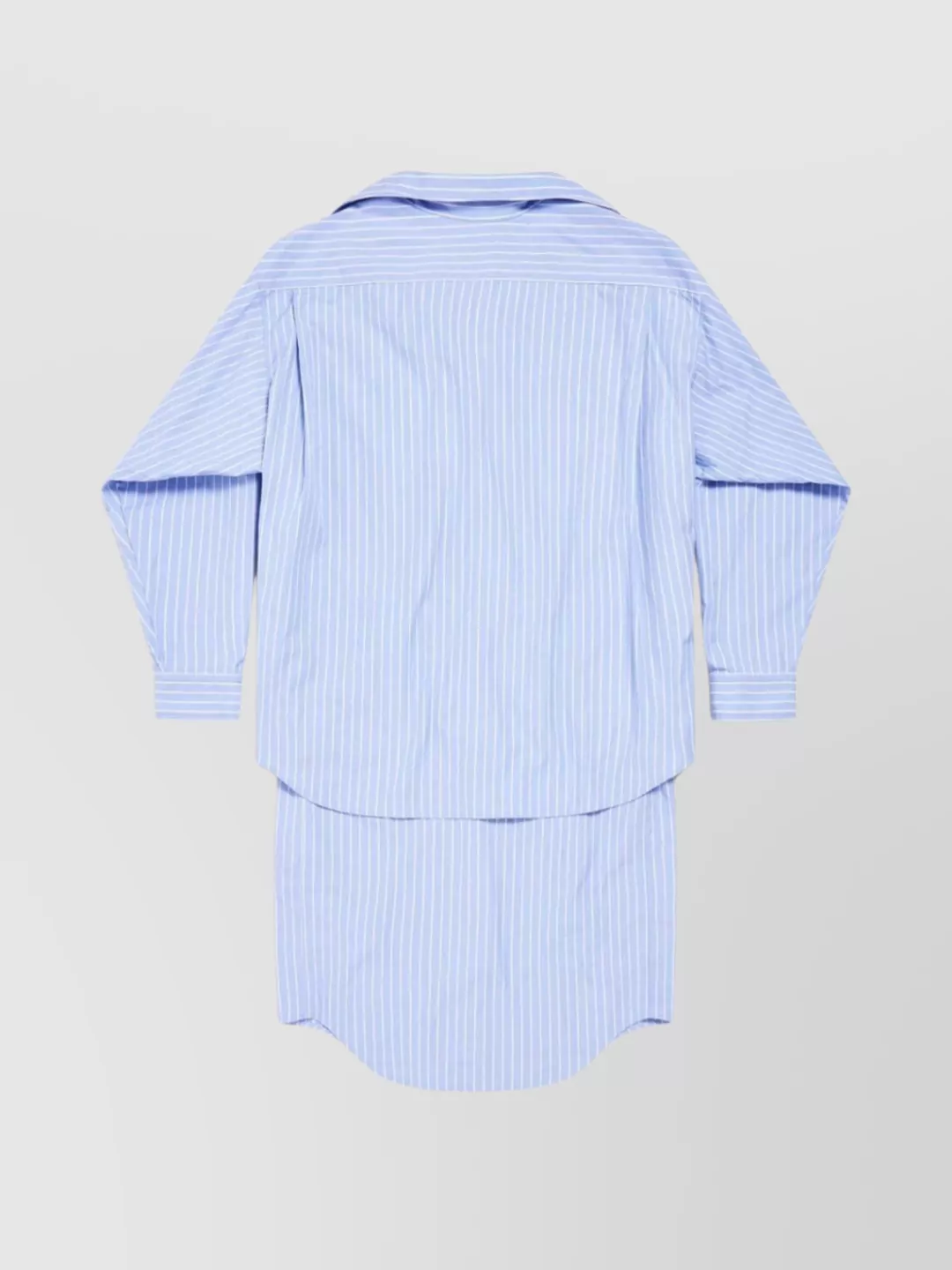 Balenciaga Layered Bb Classic Chemisier Dress In Blue
