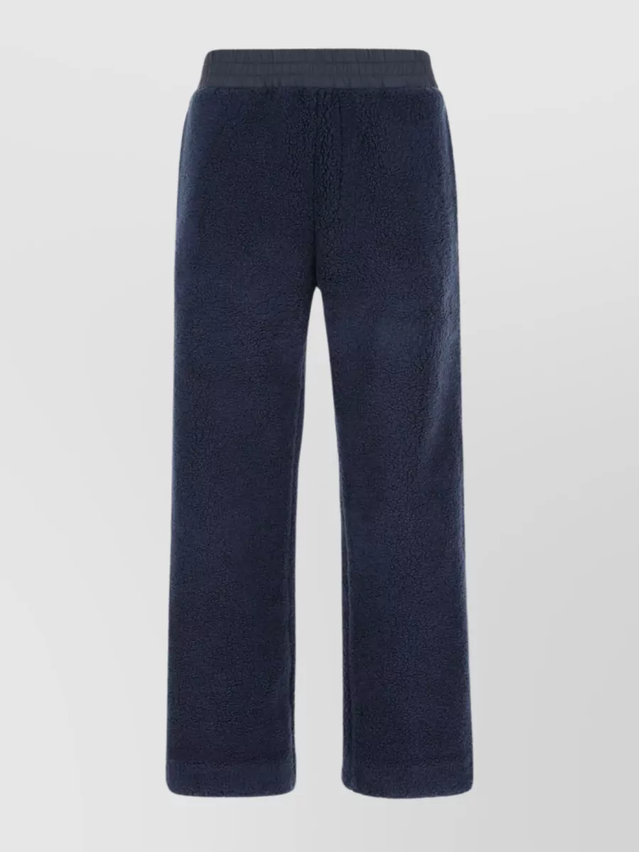 Shop Fendi Teddy Stripe Cropped Trousers In Blue
